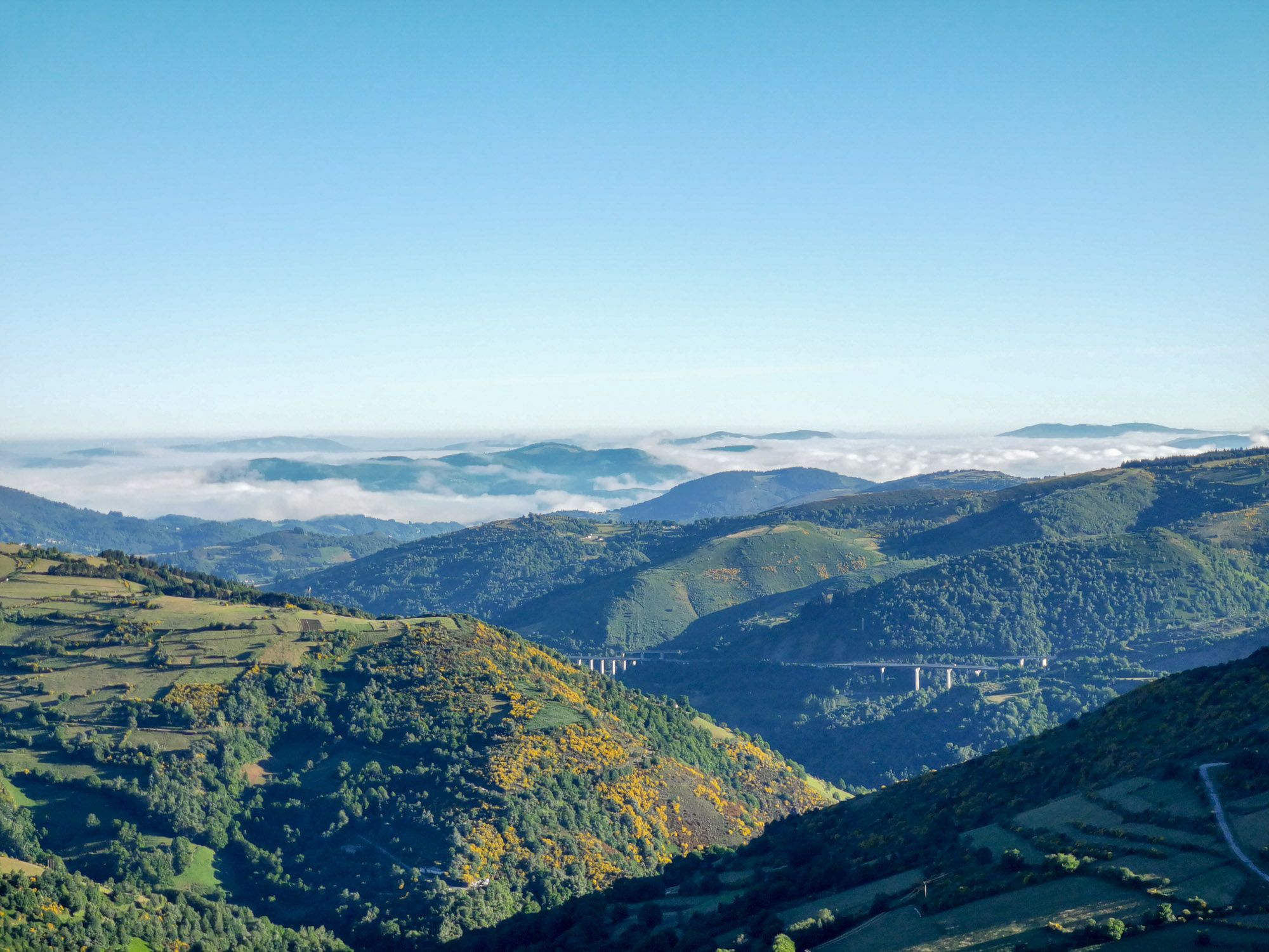 วิวในตอนเช้า จาก O Cebreiro